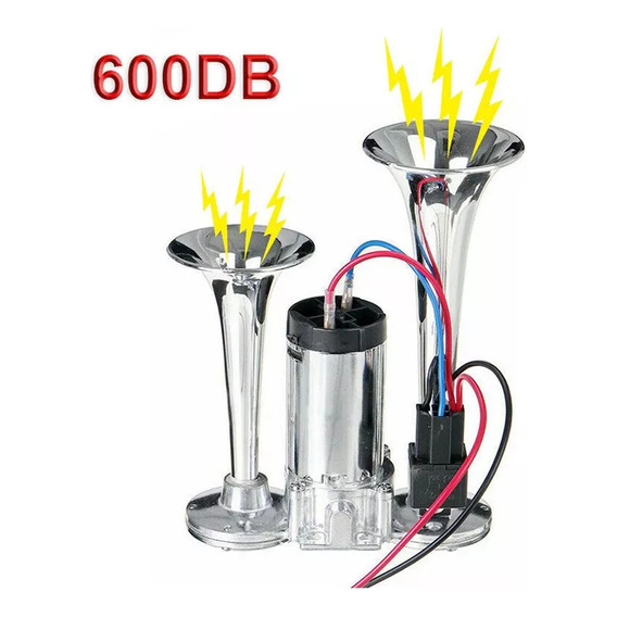 Compresor Buzina De Ar Trompete, 600 Db, Bocina, 12 V, Para