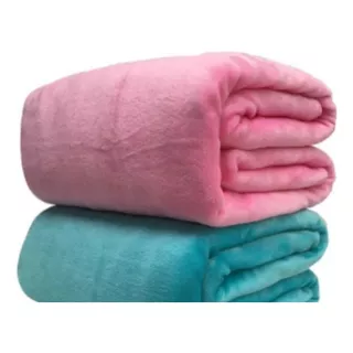 Kit 3 Cobertor Manta Lisas Casal Microfibra 1,80 X 2,00