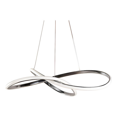 Lampara Colgante Moderno Led Diseño Cromo L2020 Sf Cromo