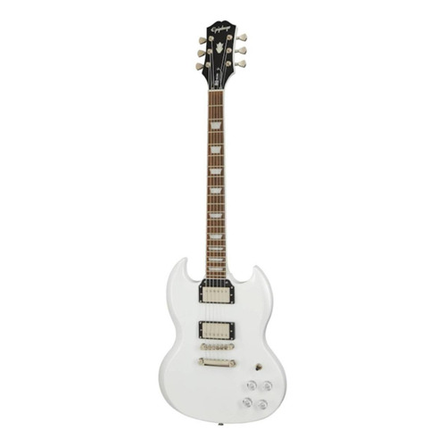 Guitarra eléctrica Epiphone Modern SG SG Muse de caoba pearl white metallic metalizado con diapasón de laurel indio