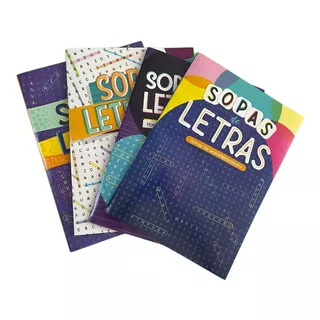 4 Libros De Sopa De Letra (tamaño Carta) (80 Pg Cada Uno)