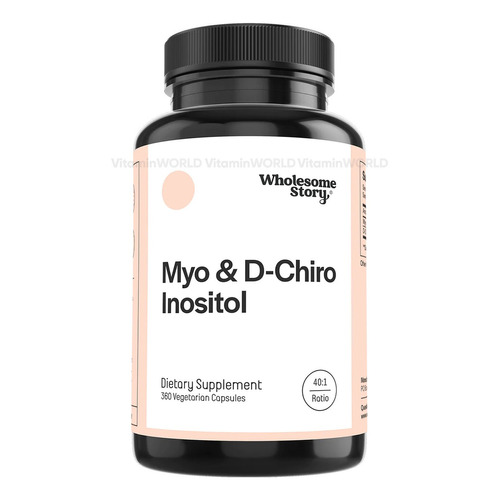Suplemento en cápsula Wholesome Story  Suplemento Alimenticio Myo & D-Chiro Inositol mioinositol en pote 360 un