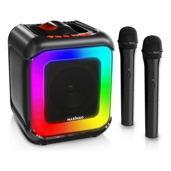 Bocina Bluetooth Karaoke Niños Con 2 Microfonos Masingo