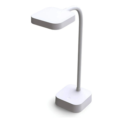 Lampara De Escritorio Led Saveira Blanca Flexible Tl200b Mks Blanco