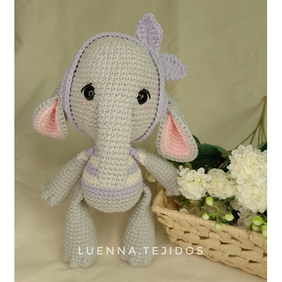 Muñeco De Apego / Elefante / Tejido Crochet / Amigurumi