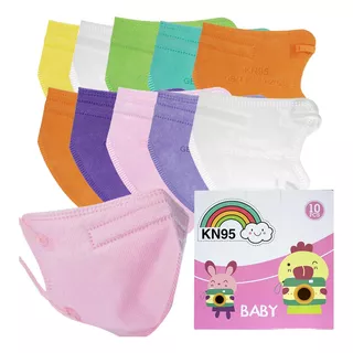 Cubrebocas Infantil Kn95 Mascarilla Certificado Baby 10pz