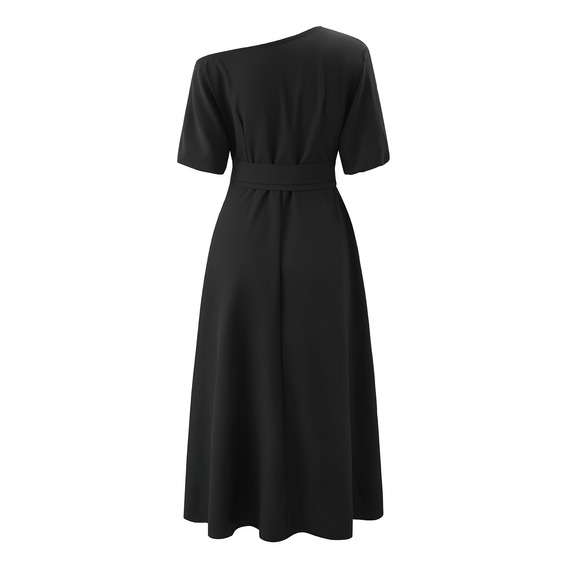 Vestido Casual Largo Para Mujer Negro