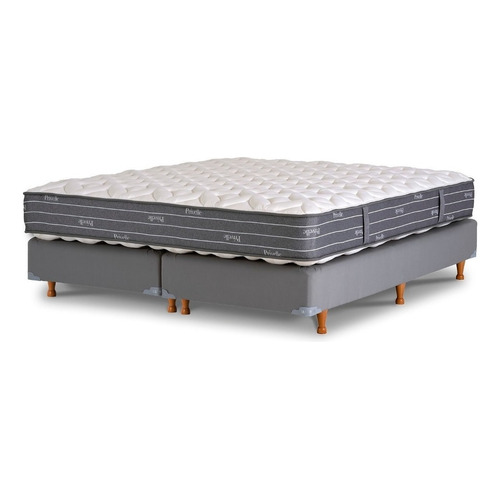 Sommier La Cardeuse Privelle King de 200cmx200cm  gris con base dividida