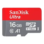 Tarjeta De Memoria Sandisk Sdsquar-016g-gn6ma  Ultra Con Adaptador Sd 16gb