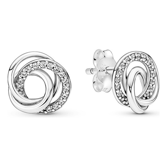 Aretes Pandora Familia Para Siempre Entrelazada Plata S925