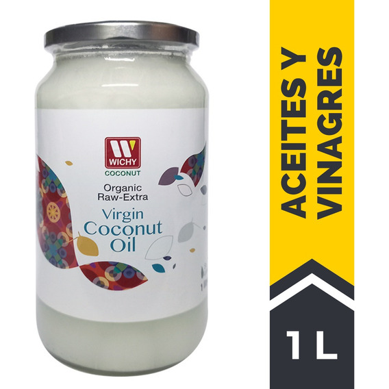 Aceite De Coco Virgen Organico 1 L Wichy