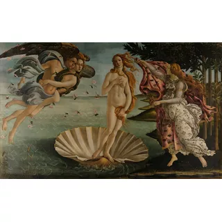 O Nascimento De Vênus Deusa De Botticelli Em Tela 130cmx80cm