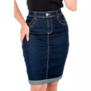 Saias Jeans Midi Ótima Qualidade C/ Mais De 50 Modelos