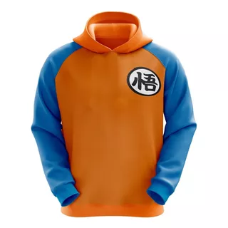 Sudadera Sublimada Goku Logo Dragonball Hoodie