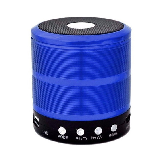 Mini Speaker Ws 887, Bluetooth, color azul, 110 V, altavoz genérico