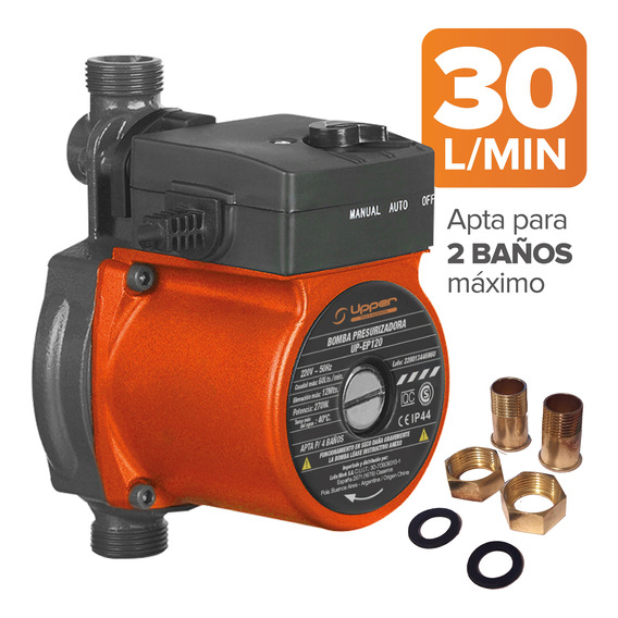 Bomba Presurizadora Elevadora Presion Upper 2 Baños 120w