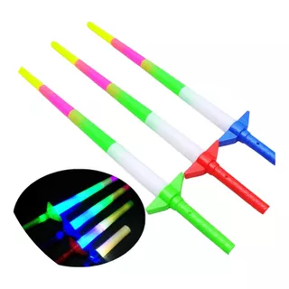 Vara Espada Luminosa Led Extensible Plastica Luces Pack X 10