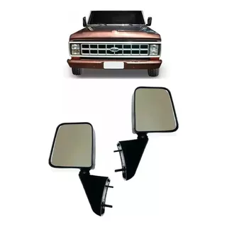 Par Retrovisor Externo Fixo Ford F-1000 85 A 92 Pé De Metal