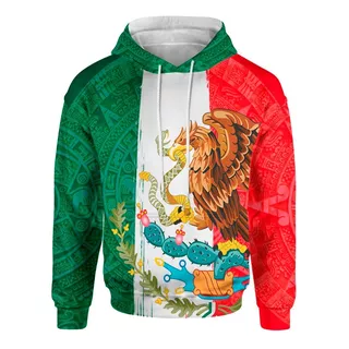 Sudadera Deportiva Sublimada Full Print Bandera México 026