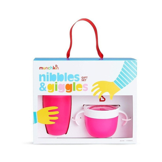 Set De Comedor Nibbles Rosado Munchkin Color Rosa Rosa