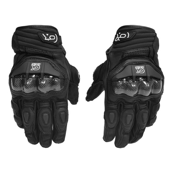 Guantes Para Moto De Piel Negro