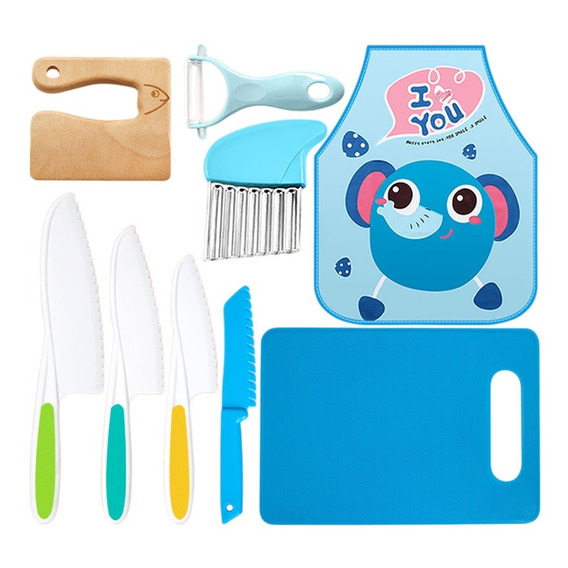 Juego De Cuchillos De Cocina Seguros Para Niños, 9 Piezas