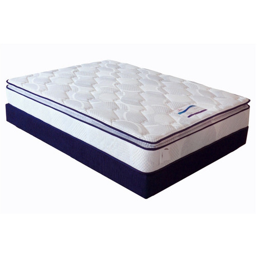 Colchon Loren King Size - Blanco Y A Këssa Cdmx Color Blanco/azul