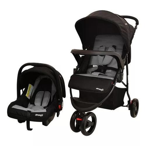 Cochecito Para Bebé Carrito Rainbow Dinamic Color Beige Color del chasis  Negro