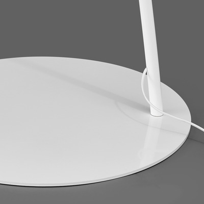 Lampara De Pie Curva Moderna Tepic Blanca Apto Led Diseño 