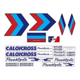 Adesivos Para A Caloicross Freestyle Azul- Frete Grátis