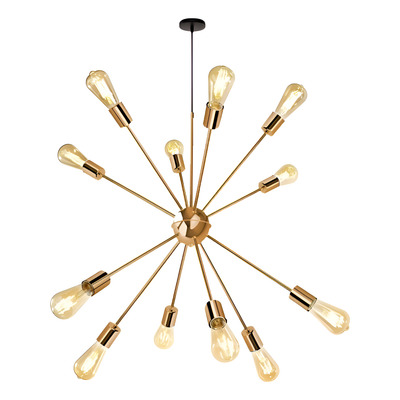 Colgante Araña Explosión 12 Luces Cobre Vintage Apto Led E27 Cobre