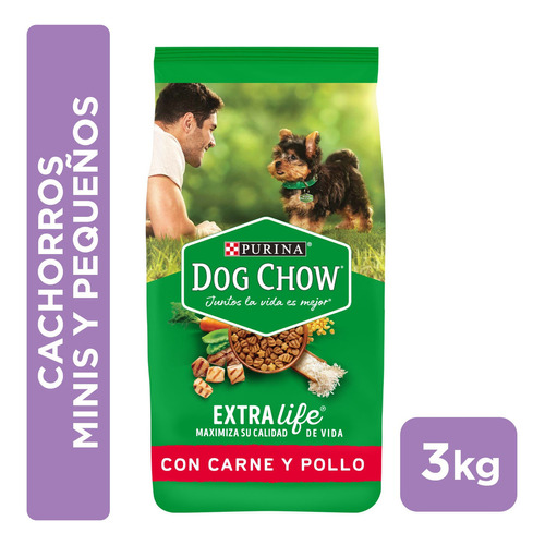 Alimento Dog Chow Salud Visible cachorro de raza mini y pequeña sabor mix en bolsa de 3kg