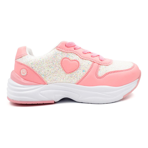 Zapatilla De Niña Brillos Shine & Play Rosado Pillin