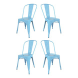 Sillas Tolix X4 Sp- C - Desillas Estructura De La Silla Tono Celeste