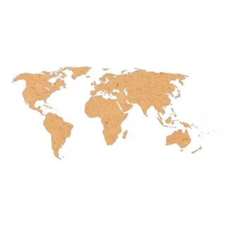 Decoracion Mapa Mundial Para Pared Madera Mdf 58 X 120 Cm 