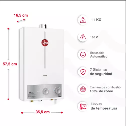 Calentador de agua eléctrico Elegant Digital 110v 4kw - Rheem Colombia