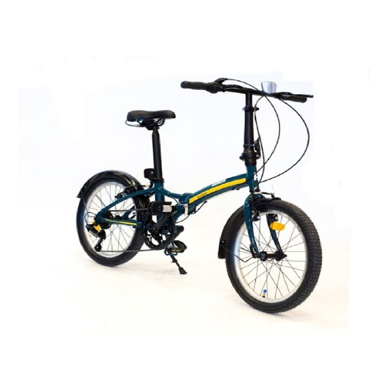 Bicicleta Plegable Rod 20 Bke-720 Color Azul Petróleo Mg