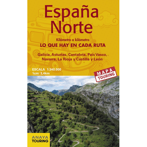 Mapa De Carreteras España Norte - Anaya Touring  - *