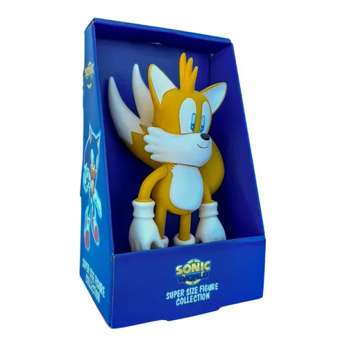Sonic Azul Sonic Vermelho Tails - 3 Bonecos Grandes - Super Size