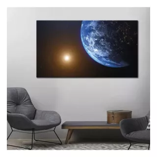 Cuadro Astronauta Galaxia Planetas Universo E2 Canvas 130x50