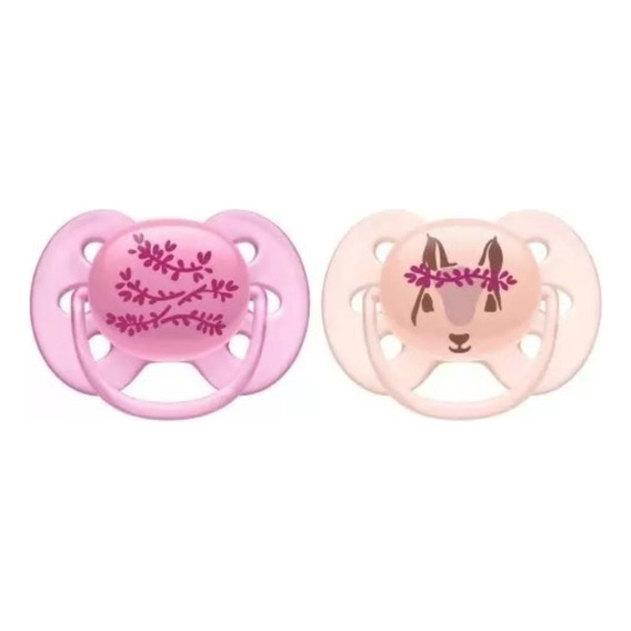 Chupetes X2 Ultra Soft Deco Nena 6-18 M Bebes Philips Avent