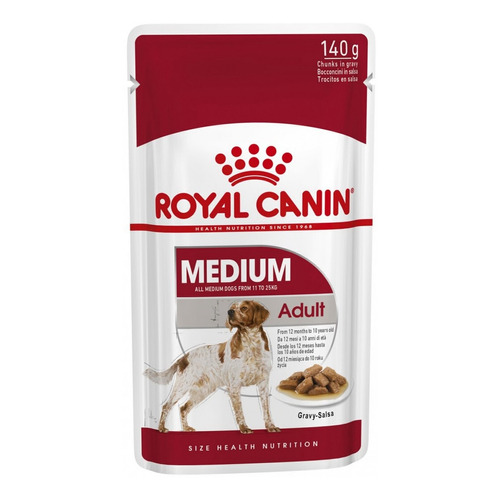 Royal Canin Size Health Nutrition Medium Adult alimento para perro adulto de raza mediana sabor mix en caja de 10 sobres de 140gr