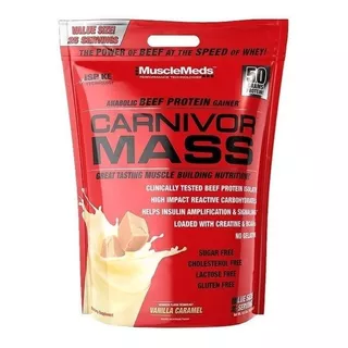 Suplemento En Polvo Musclemeds  Carnivor Mass Proteínas Sabor Vainilla/caramelo En Sachet De 4.53kg