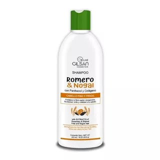 Shampoo Romero & Nogal Con Panthenol Y Colágeno 450