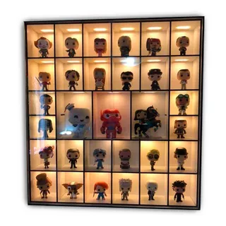 Estante Expositor Colecionáveis Funko Pop Iluminado 30 Nicho