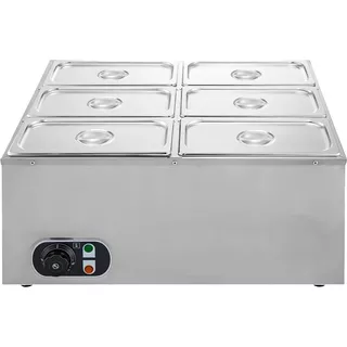 Rechaud Buffet 6 Cubas 1/3 Aço Inox Zepper Zprc06 220v/110v