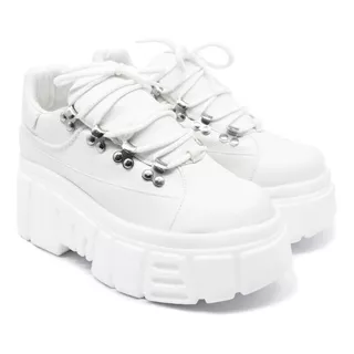 Duo Pack 2 Pares Chunky Sneakers Mujer Blanco Y Negro 