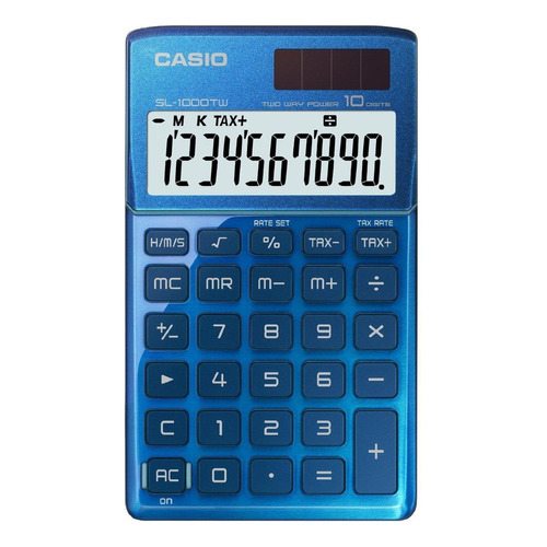 Calculadora Electronica Casio Sl-1000tw Calculo Imp Entrga Color Azul
