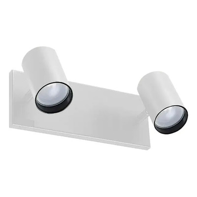Aplique 2 Luces Blanco Apto Led Gu10 Cabezal 3002 Blanco