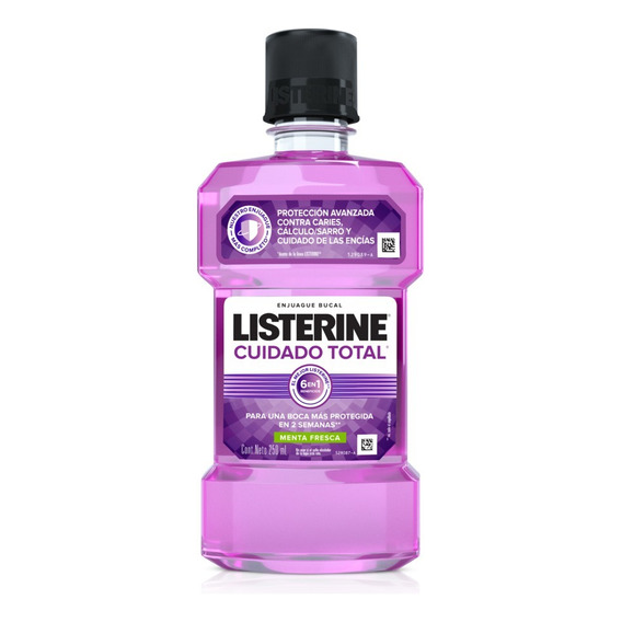 Enjuague Bucal Listerine Cuidado Total Menta Fresca De 250ml